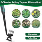 Weed Remover Tool,Portable Garden Weeder Tool,2026 New Gardening Weeding Tools,for Garden Hand Tools for Vegetable Gardening Backyard Farm Planting & Uprooting Weeding Tool (5 Teeth)