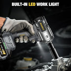 Upgraded Cordless Impact Wrench 1/2", 900 Ft-lbs (1200 Nm) Brushless Impact Gun, 21V High Torque Impact Driver with 2x 4.0Ah Batteries, Variable Speed for Car, Truck, Workshop, Heavy-Duty Jobs