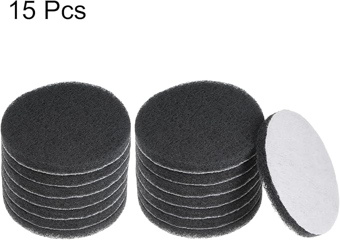 HARFINGTON 15pcs Drill Power Brush 4 Inch Tile Scrubber Scouring Pads 800-1000 Grit for Bathroom Kitchen Household Cleaning