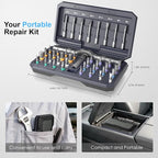 42 in 1 Magnetic Screwdriver Set, Portable Multi Bit Compact Ratchet Precision Screwdriver Set Mini Repair Tool Kit for Diy, Laptop Computer, Bicycles, Furniture, Eyeglass and More (Grey)