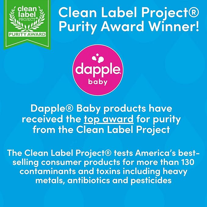 Dapple Baby Laundry Detergent, Powered by Plants, Concentrated, Hypoallergenic, Lavender, Stain Remover, 50 Fl Oz (2 Pack)