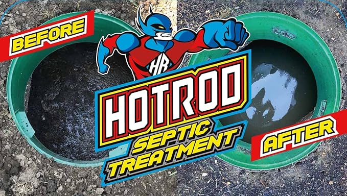 Hotrod Septic Tank Treatment - 12 Month Supply Extends System Life and Prevents Costly Repairs - Industrial Grade - Easy to Use