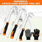 2025 Weed Puller Tool, 4 Pack New Garden Stainless Steel Weeder Tool Hand Weeder Tool,Multi-Purpose Weed Remover Tool Weeding Tools for Gardening