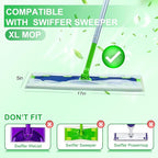 20 Count XL Wet Mopping Cloths for Swiffer Sweeper XL Mop - Disposable X-Large Wet Pad Refills - Multi-Surface Wet Wipes Mopping Pads Refill for Floor Cleaning.（Only Pads, not Including mop）