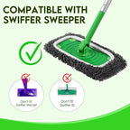 Reusable Wet Pads Refill Compatible with Swiffer Sweeper Mop - Dry Sweeping Cloths & Wet Mopping Cloths for Household Cleaning - Washable Microfiber Mop Pads, 4 Pack (Mop is not Included)