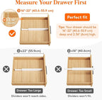 Lifewit 12 Pack 2.36" High Drawer Dividers 40-56cm/16-22 Adjustable Drawer Organizer for Clothes/Utensils, Expandable Drawer Separator in Dresser/Kitchen/Bedroom/Office Organization & Storage White