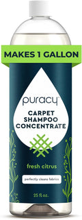 Puracy Carpet Shampoo – Pet Carpet Cleaner Solution, Stain Remover, Pet Stain & Odor Remover, Rug & Upholstery Cleaning Solution, Concentrated (Fresh Citrus, 25oz)