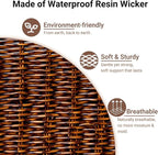 Pantry Organizers and Storage Baskets for Organizing with Handles, Large Woven Storage Baskets for Shelves, Kitchen, Laundry, Waterproof Storage Bins for Fruit, Bread, Vegetable, 3Pack, Brown