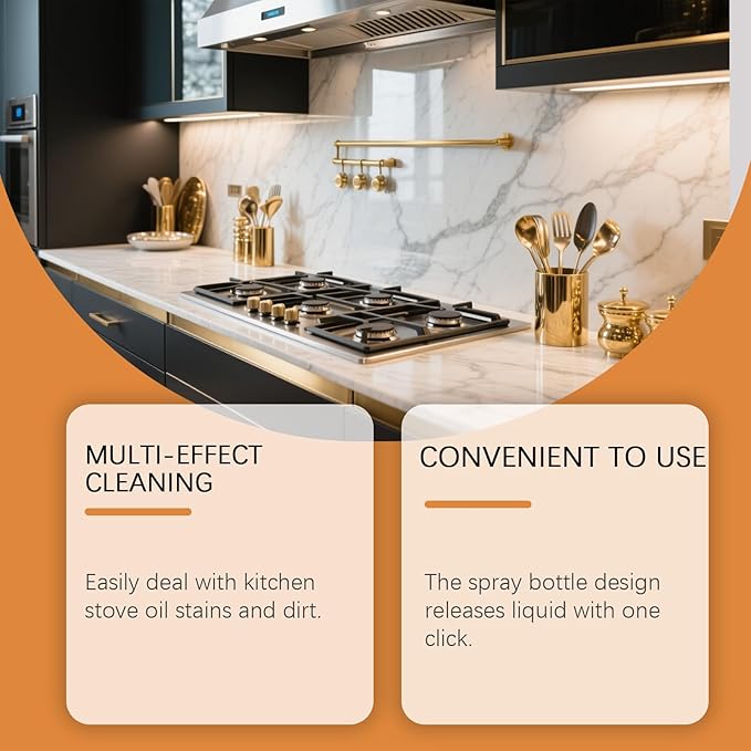 FIELL Heavy-Duty Kitchen Degreaser Foam Cleaner,Clean Kitchens Up Kitchen Oil Stains spray,Heavy Oil Stain Cleaner Kitchens,Multi Functiona Foam Cleaners Spray (2PC)