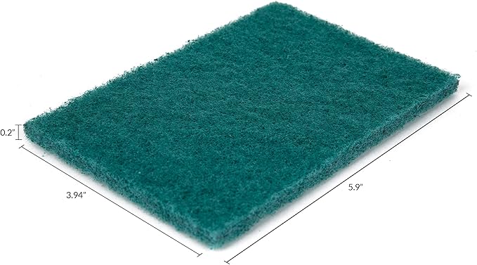 50 Pack Heavy Duty Scouring Pads 4x6 Inch – Green Scrubbing Pads, Non Scratch Bulk Scrub Pads for Kitchen, Dishes, Pots, Pans, Grill & Household Cleaning – Reusable Multipurpose Scrubber Pads