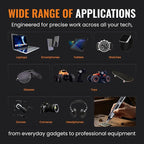 Precision Electric Screwdriver 52-in-1 Kit | Cordless Mini Power Driver for Electronics, PC & Laptop Repair | Compact Rechargeable Automatic Tool Set with Magnetic Bits