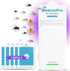 Fly Traps Indoors(1 Device+5 Refills), Gnat Traps for House Indoor, 3-in-1 UV/Blue/Yellow Light Plug-in Flying Insect Catcher Bug Zapper, Fruit Fly Killer, NAT Killer, Get Rid of Gnat Infestation