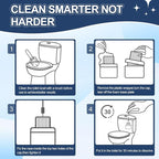 Toilet Bowl Cleaners, Blue Cleaner Tablets in Bottle, Deodorizes, Freshens Odors, Drops Into Toilet Tank, Long Lasting Slow Release, Septic tank safety - 3 packs