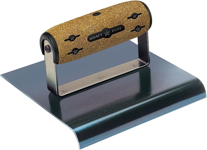 Kraft Tool Kraft CFE566K 6" by 3" 1/8-Radius Elite Series Five Star Blue Steel Hand Edger with Cork Handle (1per Pack)