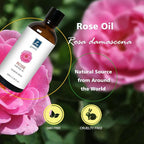Rose Essential Oil, Home Fragrance Scent Oil for Diffuser, Skin, Hair, Candle, Soap, Dryer Balls, Laundry - 3.38 oz/100ml