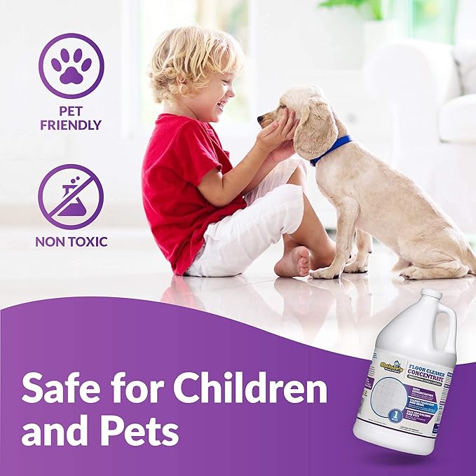 Sheiner's Multipurpose Cleaner Concentrate, No-Rinse Floor Cleaner for Mopping & Floor Degreaser for Home, Safe for Kids & Pets, Non-Toxic Lavender Scent All Purpose Cleaner Supplies,1-Gallon.