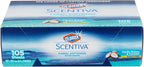 Clorox Scentiva Fabric Softening Dryer Sheets | Fabric Sheets in Pacific Breeze & Coconut Scent | Laundry Dryer Sheets for Fresh & Clean Clothes | 105 Count (Pack of 2)