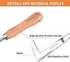 SHANFEEK Crack Weeder Weed Remover Tool for Garden Yard Weed Puller Hoe Gardening Tools Stainless Steel One-Piece Molding(L-Type)