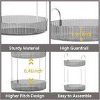 Asayuee 360 Rotating Makeup Organizer,3 Tier Large Capacity Make Up Organizers and Storage,Makeup Organizer for Bathroom,Cosmetic Perfume Stand Organizer(Grey-3 Tier)