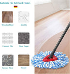 4 Pack Spin Mop Replacement Heads Compatible with O Cedar EasyWring Spin Mop,Microfiber Spin Mop Refills, Easy Cleaning Floor Mop Head Replacement