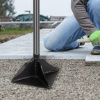 Walensee Steel Tamper with 48 inch Handle 8"x8" Garden Tamper with Rubber Grip All-Steel Heavy Duty Tamper Tool for Leveling Ground Gravel Soil Asphalt Sand Installing pavers and Repairing Blacktop