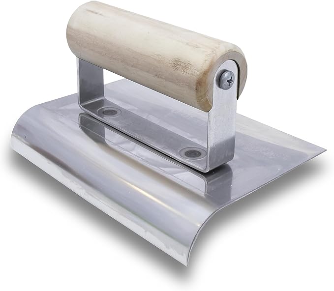MARSHALLTOWN QLT Stainless Steel Hand Edgers, Wood Handle Material, 203mm Length, 203mm Width, 6mm Radius, 10mm Lip, Made In The USA, CE527S
