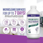 SCD Probiotics Probiotic Multi-Surface Cleaning Concentrate w/Lavender Essential Oil, Microcleans Surfaces for Up to 7 Days, Plant-Based and Multi-Surface 17 Fl Oz (3 Pack)