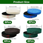 32pcs Electric Cleaning Brush Pad Set, 8 Foam Pads 8 Kitchen Mats 8 Performance Pads 8 Microfibre Pads, Power Scrubber Scour Replacement Pads fit for Dremel Versa Cleaning Brush
