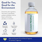 Clean People Cleaner Concentrate - All-Purpose Cleaner for Multi-Purpose Cleaning, Bathrooms, Floors, Concentrated, Recyclable Packaging (Lemon Verbena Scent) 4oz (2 Pack)