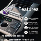 Portable Mini Car Vacuum Cleaner – Powerful Cordless Handheld Vacuum, 21000Pa Suction, Rechargeable, Long Runtime, 3 Adjustable Power Levels, Lightweight, 2-in-1 Suction & Blowing Function