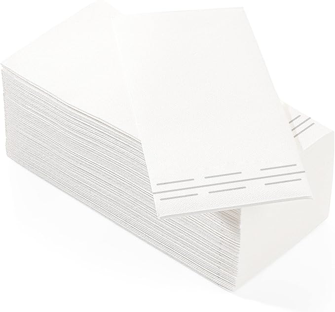 100 Pack Linen Feel Guest Paper Hand Towels | Disposable Super Absorbent Airlaid Paper Towels For Bathroom, Party, Weddings, Or Events | 12 x 17 Inches 1/6 Folded Decorative Design