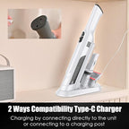 Handheld Vacuum Cordless, Lightweight 1.4lb with Powerful Suction, Charging Dock, Single Touch Empty and Detachable Dust Cup, Portable Mini Car Vac for Home Office and Pet Hair (Creamy White)