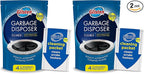 Glisten Garbage Disposer Cleaner and Freshener, Sink Disposal Odor Eliminator with Foaming Action, Lemon Scent, Made in the USA, (Pack of 2)