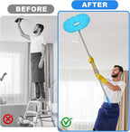 Storystore Ceiling Fan Cleaner Duster - Adjustable Duster with Extension Pole,Dusters for Cleaning Fan Blade, Walls and Cobweb (2Pcs Blue)