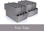 Covermates Keepsakes - Adjustable Zip-Top Storage Box - Configurable FlexGrid Compartments - Heavy Duty Polyester- Reinforced Handles - Stackable Design - Indoor Storage, Grey Heather