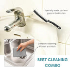 CrafTreat Cleaning Combo – 2 Pack Crevice Cleaning Brushes and 6 Pack Non Scratch Wire Dishcloths for Kitchen, Bathroom, Grout, Sinks, Pots and Pans – Reusable and Durable