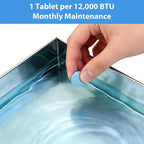 Poesie AC Drain Pan Tablets 240 Count, Condensate Tablets, Non-Clog Pan Cleaner, Effective Odor Control for All HVAC, Dehumidifiers and Appliance Pans