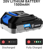 Power Drill Cordless: DEKO PRO Cordless Drill 20V Electric Power Drill Set Tool for Women Drills with Battery and Charger 20 Volt Drills Driver Kit Blue