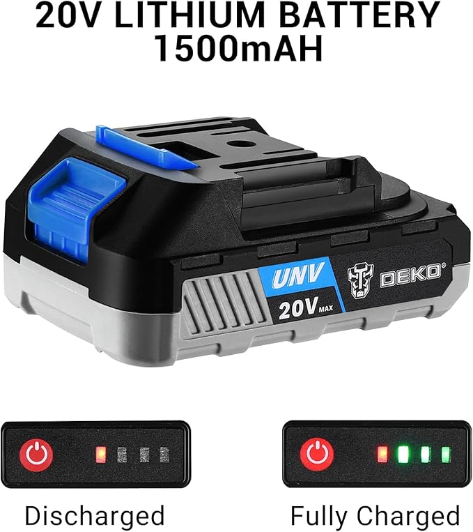 Power Drill Cordless: DEKO PRO Cordless Drill 20V Electric Power Drill Set Tool for Women Drills with Battery and Charger 20 Volt Drills Driver Kit Blue