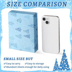 TaoBary 24 Packs Christmas Winter Small Boxes of Tissues Car Facial Tissue Boxes Disposable Tissue Packs Cube Facial Tissues 2 Ply 960 Sheets for Holiday Party Bathroom Office Floral Home Decor