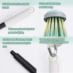 Indoor Broom Soft Bristle Brooms - Brooms for Sweeping Indoor Pet Hair, House Broom for Cleaning Hardwood, Tile, and Decking Surfaces Across.（Green）