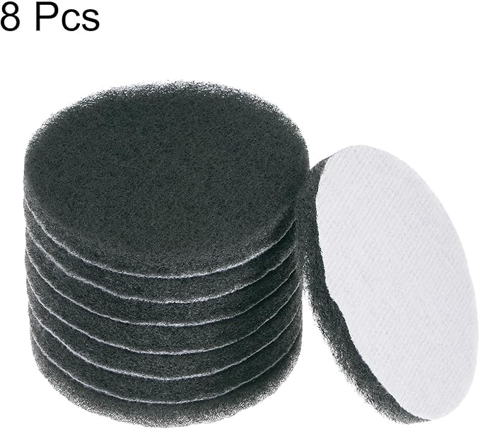 HARFINGTON 8pcs Drill Power Brush 4 Inch Tile Scrubber Scouring Pads 1500 Grit for Bathroom Kitchen Household Cleaning