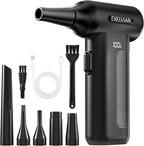 Compressed Air Duster Electric : 150000RPM 10000mAh LED 6-Gear Adjustable Keyboard Cleaner, Wireless Rechargeable Duster for Computer Keyboard Cleaning