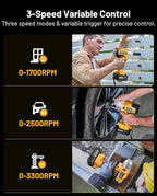 Cordless Impact Wrench 1/2 Inch, 1200N·m(886ft・lbs) Brushless High Torque Impact Gun, 21V Electric Impact Driver, 2x4.0Ah Batteries, Charger & 6 Sockets, Variable Speeds for Car/Truck RV/Mower