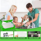 Dishwasher Detergents Sheets (30 Count) - 100% Natural Plant-Based Eco Dishwashing Soap Solid Enzymes Grease Removal & Shiny Finish Compatible with Large & Small Dishwashers Tablets Residue-Free