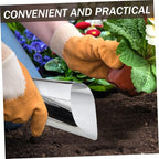 Stainless Steel Soil Scoop Lightweight Garden Bucket Shovel Ergonomic Planting and Weeding Tool for Flowers and Vegetables