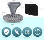 Cast Iron Scrubber, Cast Iron Cleaner with Pan Scraper, Chainmail Scrubber for Cleaning Dishes, Stock Pots, Pans, Griddles, Grills - Dish Scouring Pad Dishwasher Safe Cleaning Kit, Black