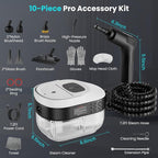 Handheld Steam Cleaner for Home, 2500W High Pressure Steamer, 15s Fast Heat-Up, 1.6L Tank, Portable Steam Cleaner for Car, Floor, Grout, Kitchen, Furniture & Bed Bugs