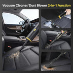 CROS Car Vacuum Cordless, 21000Pa Powerful Suction Handheld Cleaner for Car, Home & Pet Hair, 4-in-1 Portable Mini Vacuum with Multiple Attachments for Deep Cleaning, Type-C Rechargeable