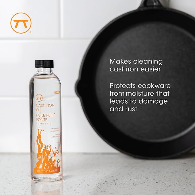 Outset Cast Iron Seasoning and Conditioning, 8 Ounces, for Seasoning and Cleaning Cast Iron